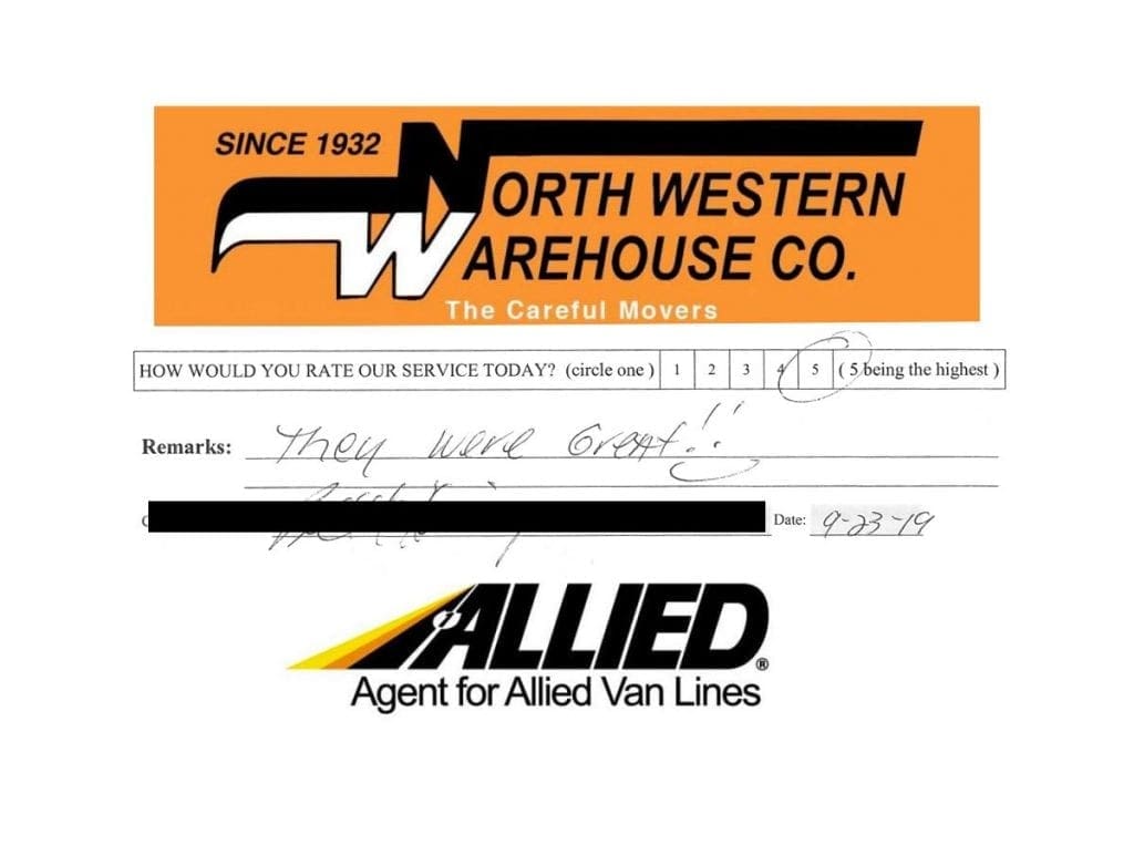 Review - Northwestern Warehouse - Allied Van Lines