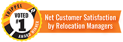 Voted #1 Trippel Award Winner Net Customer Satisfaction by Relocation Managers